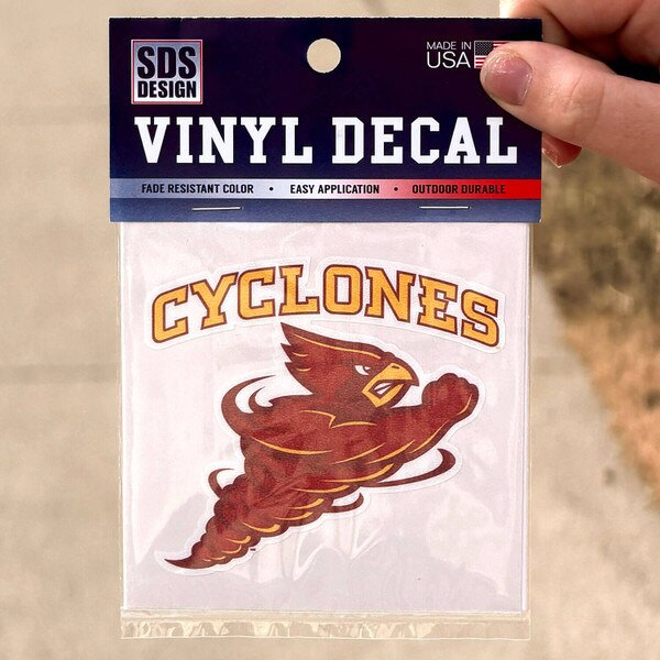 Arched Cyclones Punching Cy Vinyl Decal (3")